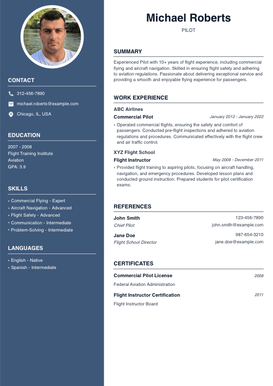 Pilot Resume