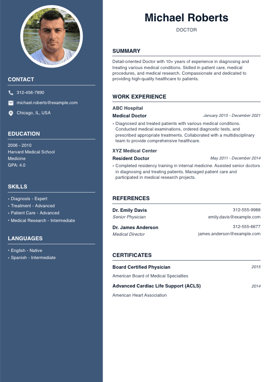 Doctor Resume