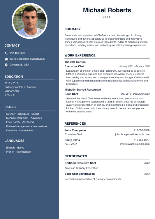 Chef Resume