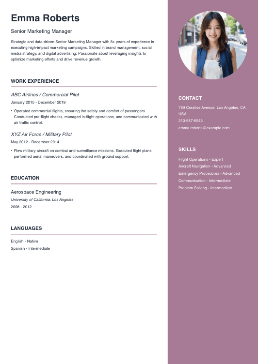 Pilot Resume