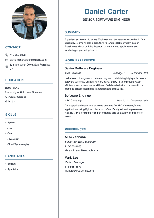 Software Engineer Resume