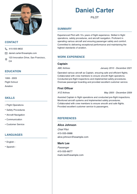 Pilot Resume