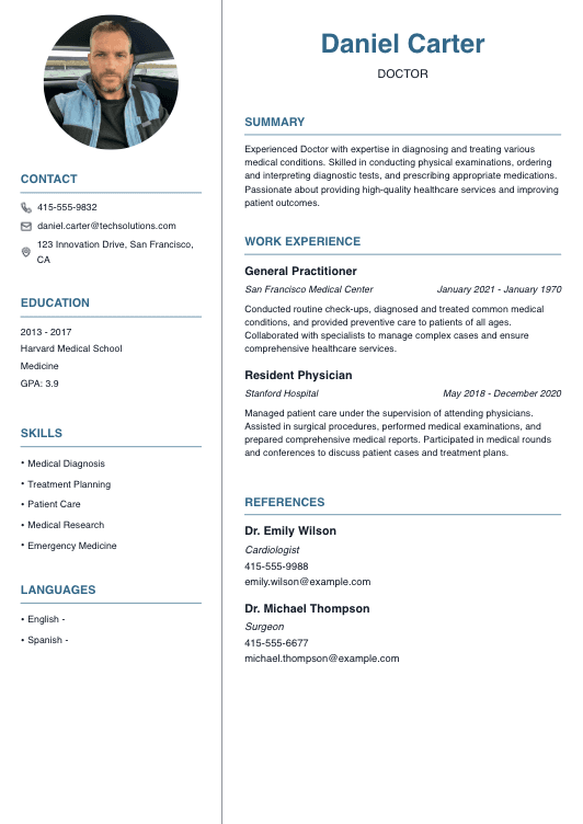 Doctor Resume