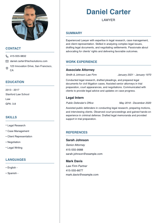 Lawyer Resume