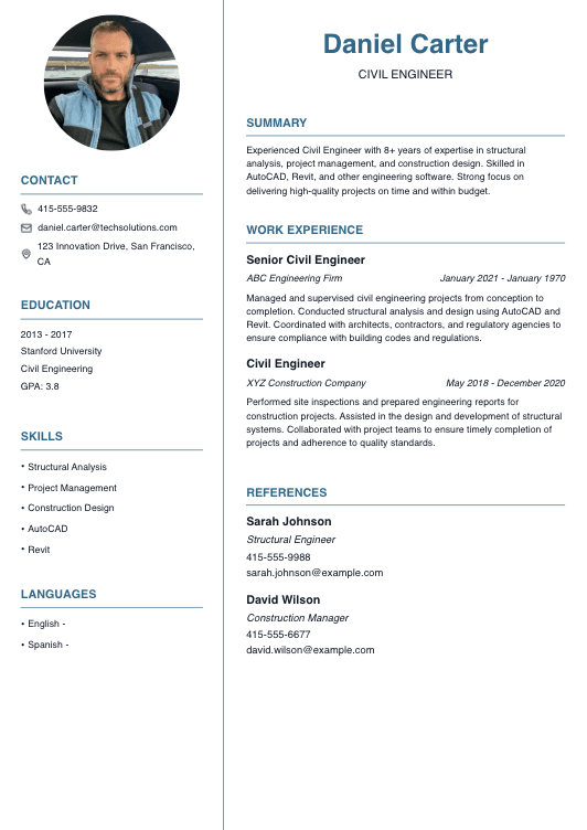 Civil Engineer Resume