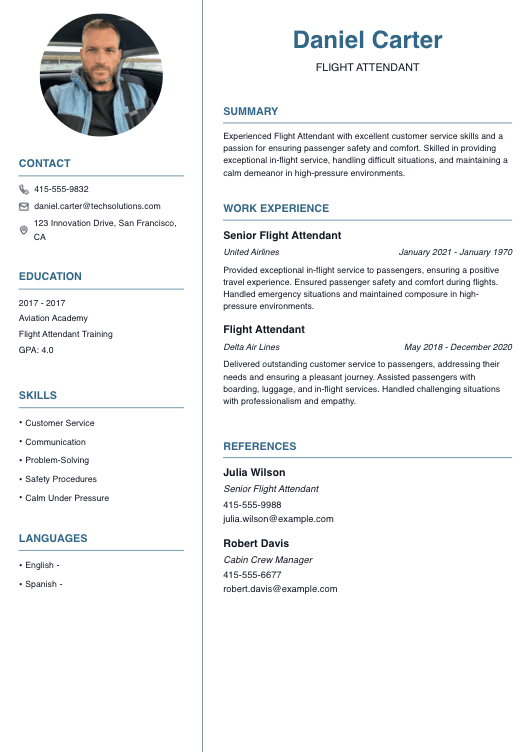 Flight Attendant Resume