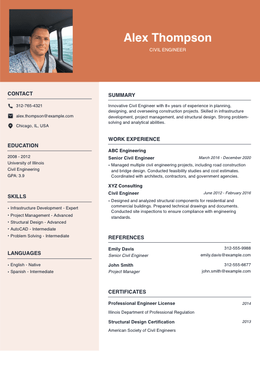 Civil Engineer Resume