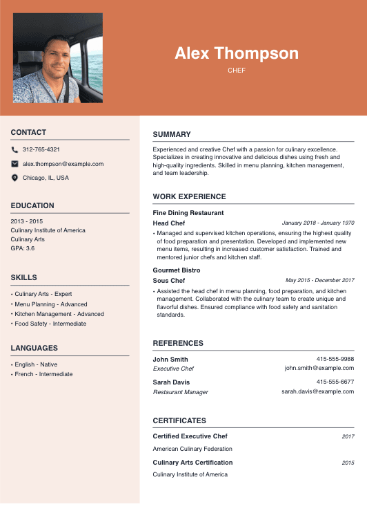 Chef Resume