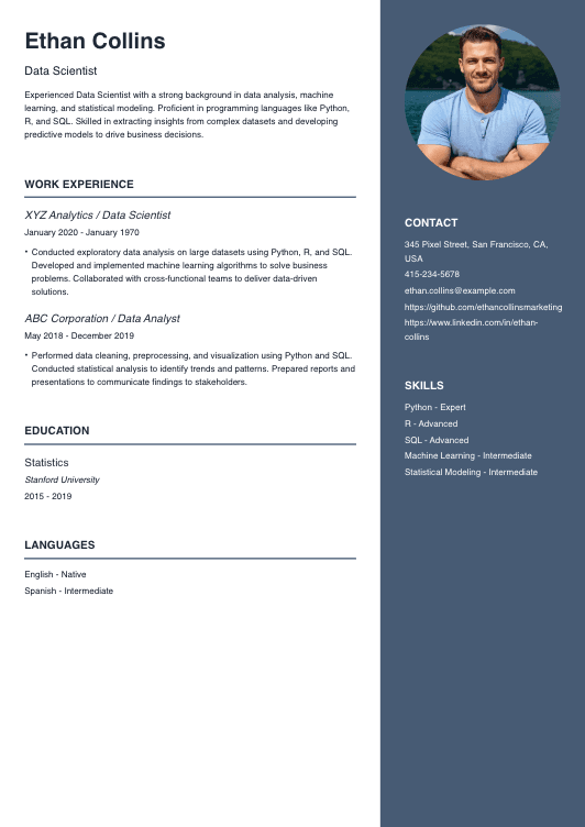 Data Scientist Resume