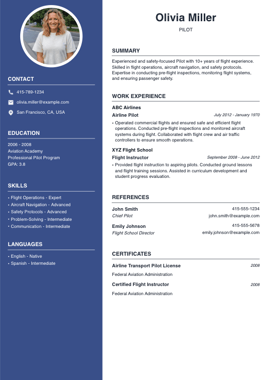 Pilot Resume