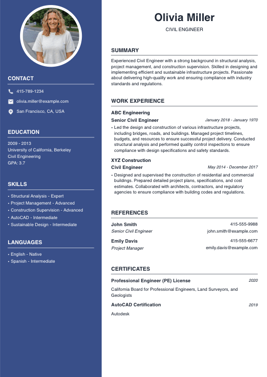 Civil Engineer Resume